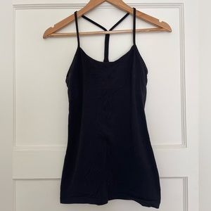 Black lululemon Power Y tank top
